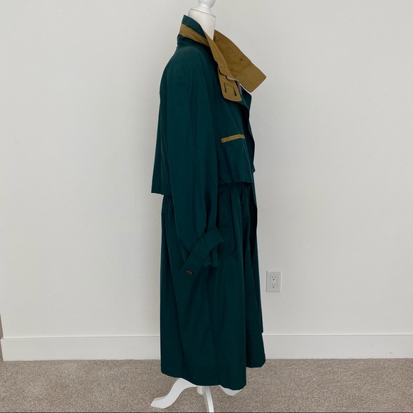 Green/ Dark Teal oversized french coat - Picture 2 of 9